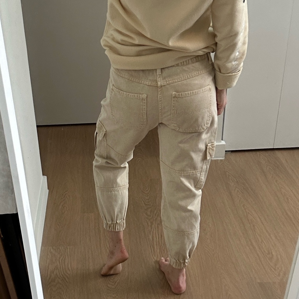 Free People We The Free Platoon Cargo Denim Jean Jogger XS - Picture 10 of 10